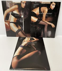 3 Victoria's Secret Size C & D Thigh High’s & Pantyhose NUDE & SABLE Free Ship - Picture 1 of 11