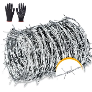 AggFencer 1320ft Barbed Wire, 4 Point 18 Gauge Hot-Dip Galvanized Barb Wire R... - Picture 1 of 7