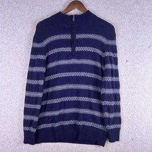 Vineyard Vines Pullover Herren Medium Merinowollmischung blau Fair Isle gestreift kuschelig - Bild 1 von 9
