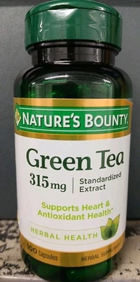 Natures Bounty Green Tea Extract Supplement 100 Caps Antioxidant Support Ex 7/28 - Image 1 of 2