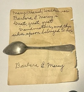 Cuillère à café en argent pièce américaine années 1790 Coffee End Saunders Pitman 5 pouces - Photo 1 sur 9