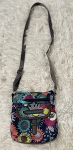 Lily Bloom Crossbody Bag Purse Colorful Sunflower Print Floral Flower Pockets - Picture 1 of 7