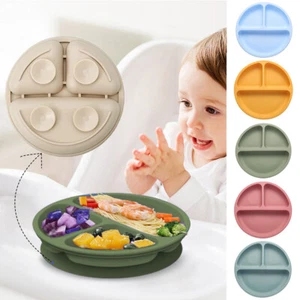 Kinder Essen Fütterung Saugnapf Schüssel Tablett Matte Platte Baby Silikon : - Bild 1 von 21