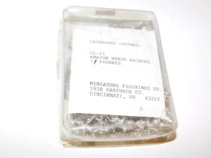 VINTAGE LOT OF 22 UNPAINTED LEAD HORSE AMAZON HORSE ARCHERS FIGURES - Picture 1 of 6