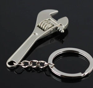 Metal Adjustable Wrench Keyring - Creative Tool Spanner Key Chain Ring Gift AU - Picture 1 of 10