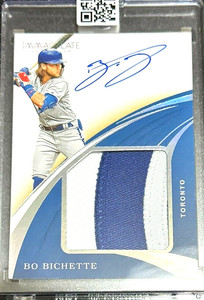 2020 PANINI IMMACULATE COLLECTION BO BICHETTE JERSEY PATCH AUTO BLACK BOX 1/1