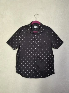 Arizona Men Shirt Large Gray Cotton Blend Short Sleeve Button Up Comfort Casual - Picture 1 of 16