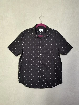 Arizona Men Shirt Large Gray Cotton Blend Short Sleeve Button Up Comfort Casual - Image 1 of 4