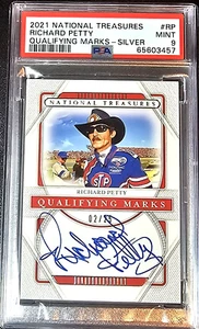 2021 NASCAR National Treasure SILVER AUTO /25  #QM-RP Richard Petty  PSA 9 1682 - Picture 1 of 3
