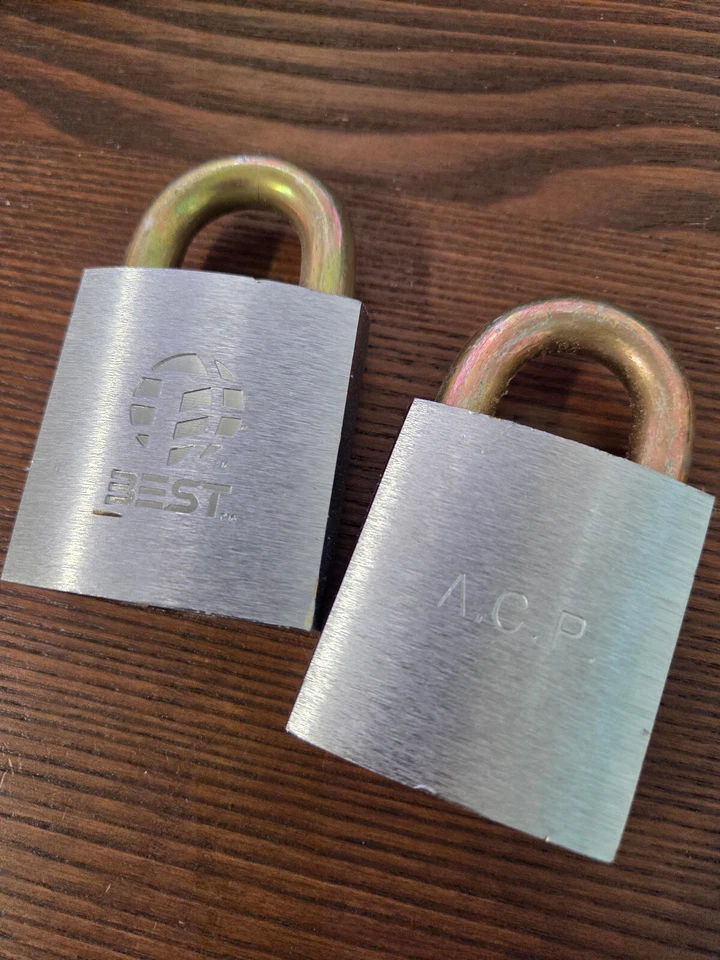 Best 41B72L Padlock 7/8 in Rectangle Silver