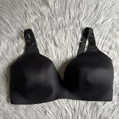 Secret Treasures Wirefree Nursing Bra Womens Size 40DDD Black Maternity Wireless - Image 1 of 4