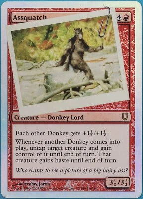 Assquatch FOIL Unhinged PLD Red Rare MAGIC GATHERING CARD (ID# 427284) ABUGames - Image 1 of 2