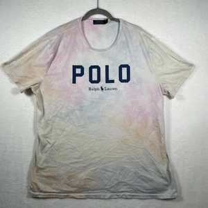 Polo Ralph Lauren T Shirt Herren XL Tall Weiß Mehrfarbig Tye Dye Rundhals - Bild 1 von 13