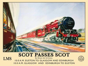 Scot Passes Scot Large Steel Sign 400mm x 300mm (og) - Picture 1 of 1