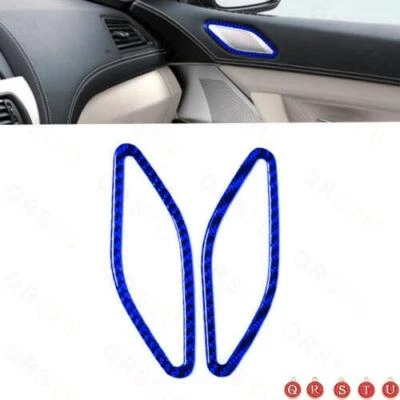 2Pcs Blue Carbon Fiber Door Speaker Cover Trim For BMW 6 Series F12 F13 2011-18 — 第 1/4 张图片