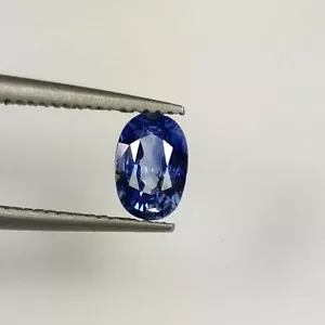 0,63ct natürlicher Ceylon blauer Saphir ~ gute Farbe guter Glanz Edelstein - Bild 1 von 5