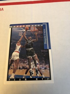 1993 94 Upper Deck Shaquille O'neal Team MVP insert #TM19, issued 1/27 per jumbo
