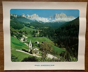 Italy -Tires Bolzano Province in the Dolomites Pan Am Poster, Series 19-1967 - Picture 1 of 4