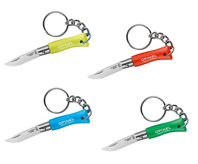 Opinel Taschenmesser No 02 rostfrei mit Schlüsselanhänger Messer Camping Outdoor