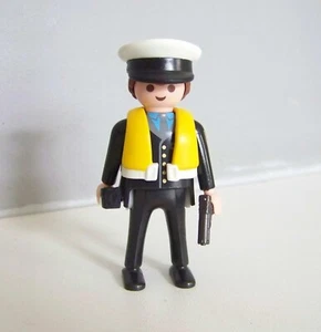 PLAYMOBIL (Z3124) PORT - Officier Homme Policier Vedette Patrouille Douane 5263 - Picture 1 of 1