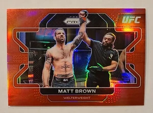 2022 PANINI PRIZM UFC MATT BROWN RED PRIZM 21/299 #76 - Picture 1 of 3