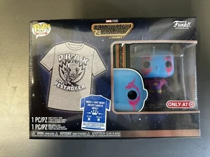 Funko POP! Tees - Black Light DRAX Figure & T-Shirt Target GOTG Volume 3 Medium - Picture 1 of 6