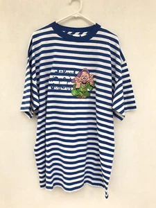 ✨ Mens Disney Store 100% Cotton Dopey Embroidered T-Shirt Striped Tee Size L - Bild 1 von 6