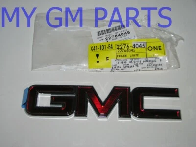 YUKON PUERTA TRASERA ROJO/CROMO EMBLEMA "GMC" 2007-2014 NUEVO OEM 22764045 Foto 1 de 2