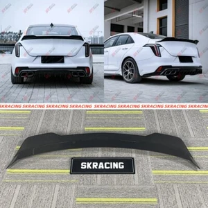 Forged/Carbon Fiber / Gloss Black Fits Cadillac CT4 2020-2025 Rear Spoiler Wing - Picture 1 of 34