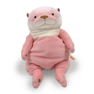 Shinada Global Mochi kawauso Otter Peach (L) MOKW-0350PC Polyester Fluffy Doll - Picture 1 of 1