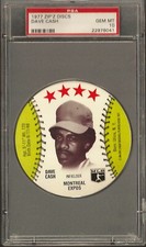 1977 Zip'z Discs Dave Cash Montreal Expos PSA 10 Gem Mint 22976041