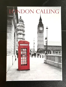 New PAPYRUS 20 NOTE CARDS SET Stationary LONDON CALLING Red Bus Phone Box TUBE - Picture 1 of 7
