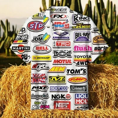 Гавайская рубашка с маркировкой гоночного автомобиля - Изображение 1 из 2