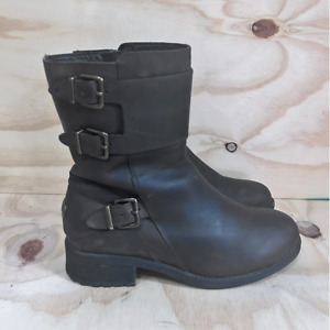 UGG - Wilcox Sheepskin Buckle Moto - Boots - Brown - Women's - 9.5 - S/N 1016169
