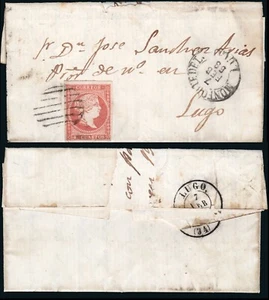 Lugo - Edi o 48 - Carta Mat Parrilla + Fech. Tp. I "Monforte de L" en frontal - Picture 1 of 1