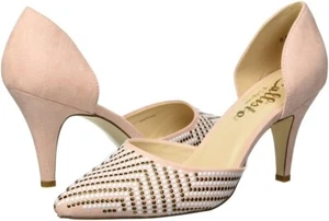 Callisto Women's Mimosa Pumps High Heels shoes Size 9 Pink Studded Faux Suede - Picture 1 of 9