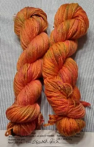2 Skeins Handpainted Superwash Worsted Wool Yarn Knit Weave USA NWT Squash Patch - Picture 1 of 1