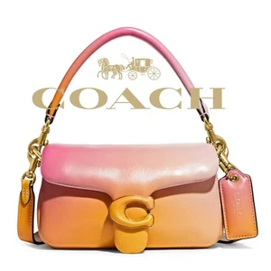 NWT $450 Coach CA084 Pillow Tabby 18 Leather Shoulder Bag • Petunia Ombre - Picture 1 of 11