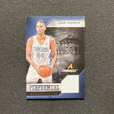 2013-14 Pinnacle EVAN FOURNIER #56 Performers JERSEY - DENEBER NUGGETS NBA CARD - Image 1 of 4