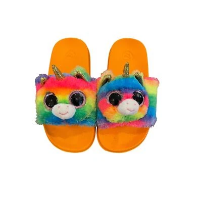 Chanclas Ty Beanie Bebé Peluche Niños Naranja y Arco Iris Gemma Unicornio Piscina Toboganes Foto 1 de 4