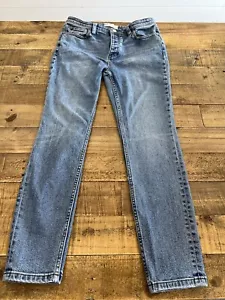 Free People Jeans Womens 28 Skinny Denim Blue Light Wash Button Fly Pant - Picture 1 of 10