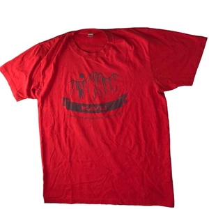 American Apparel T Shirt Adult Large Red KAVU "Where the Mountains Cut the Sky" - Picture 1 of 14