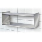 Wandregal aus Edelstahl,  BxTxH 1000 x 250 x 360  mm, 2 B�den, silber