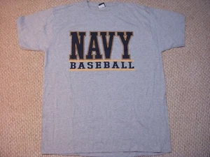 NAVY BASEBALL SOUVENIR GRAY SHORT SLEEVED T SHIRT NEW - Picture 1 of 2