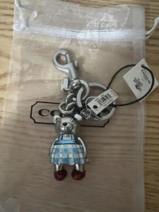 NWT 2018 RETIRED COACH WIZARD OF OZ BEAR KEYCHAIN CHARM DOROTHY - Picture 1 of 2