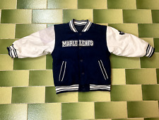 Reversible NHL Toronto Maple Leafs Toddler Bomber Wool Jacket Snap Size 4T