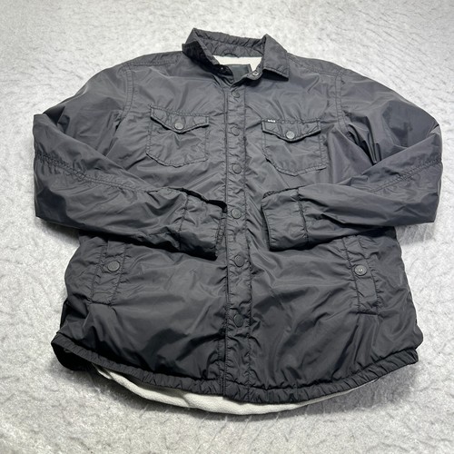 Giacca Coach Hurley Critic Foderata in Pile Nera Snap Up Uomo Taglia S