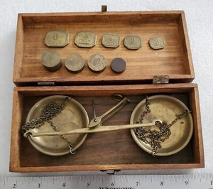 Antique Germany Jewelry Scale Set - Picture 1 of 14