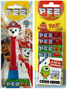 PEZ Paw Patrol MARSHALL Sweet Dispenser + Pack of 8x Candies Bundle Pick Flavor - Picture 1 of 8