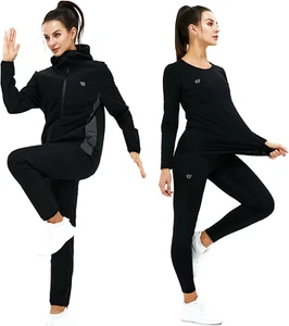 Traje de sauna para mujer pérdida de peso traje de sudor ajustado ropa de fitness - Imagen 1 de 12